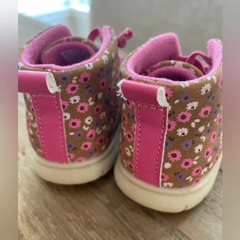 Carter's Pink Floral Baby Walker Shoes